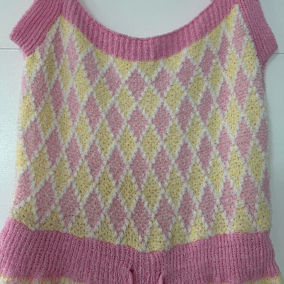 Free People Dream Diamonds Sleep Romper in Pink Combo Size Large - Picture 10 of 13